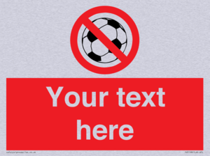 Custom No Ball Games Sign